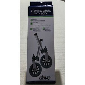 NEW 1 Pair Drive Medical 10115 Swivel W/ Lock Walker Replacement 5" Wheels